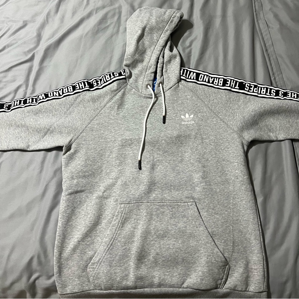 Grey adidas hoodie medium